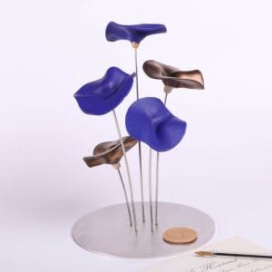 Rond 5 fleurs en céramique