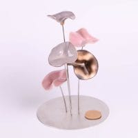 Rond 5 fleurs en céramique