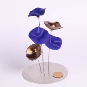 Rond 5 fleurs en céramique
