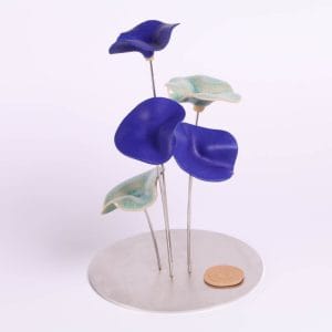 Rond 5 fleurs en céramique