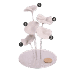 Rond 5 fleurs en céramique aux couleurs personnalisables, composition florale durable