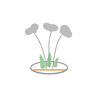 Composition florale en céramique, gamme Cœur Moderne, 3 fleurs